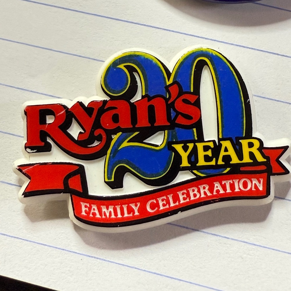 Ryan's 20‎ Year Celebration Pin Family Event Collectible Lapel Pin